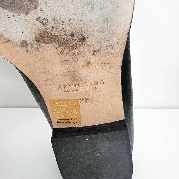 Anine Bing Selma Loafers in Black 39 9 - Picture 10 of 11